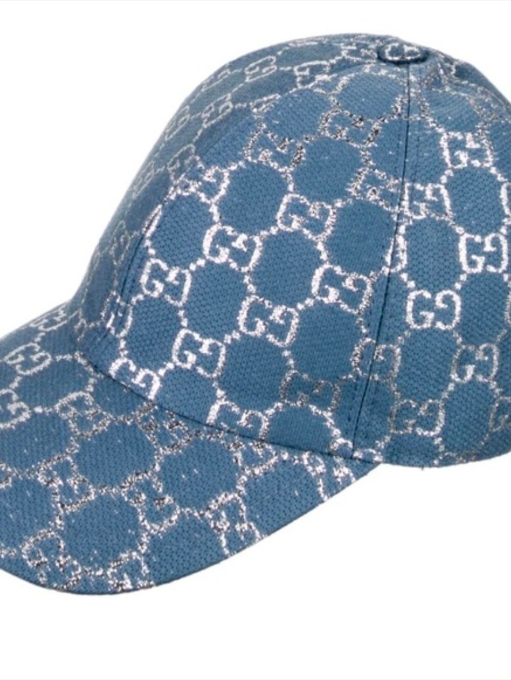 Gucci Light Blue GG Monogram Baseball Cap